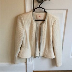 Rebecca Taylor Soft White Blazer - Peplum Style
